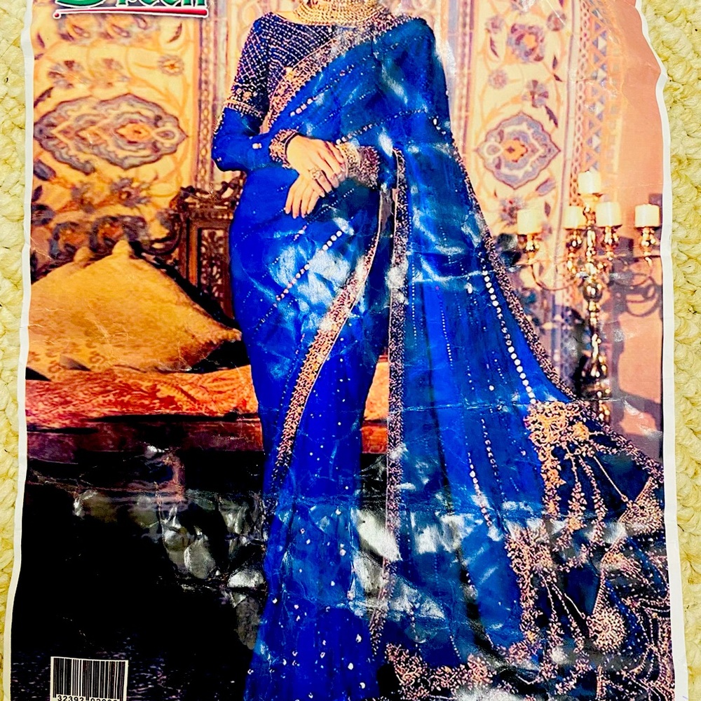 Pakistani chiffon saree